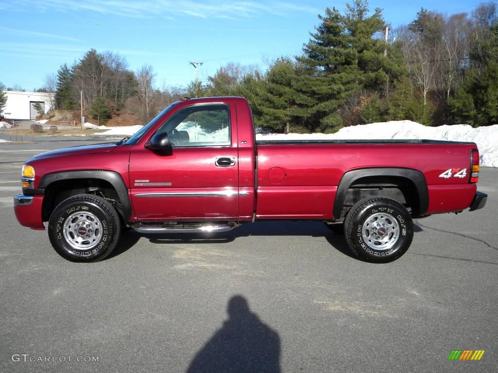 2005 Sierra 2500HD SLE Regular Cab 4x4 - Sport Red Metallic / Dark Pewter photo #5