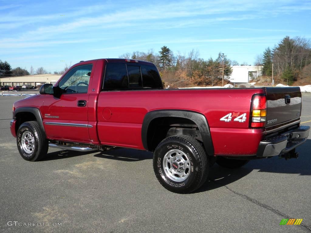 2005 Sierra 2500HD SLE Regular Cab 4x4 - Sport Red Metallic / Dark Pewter photo #7