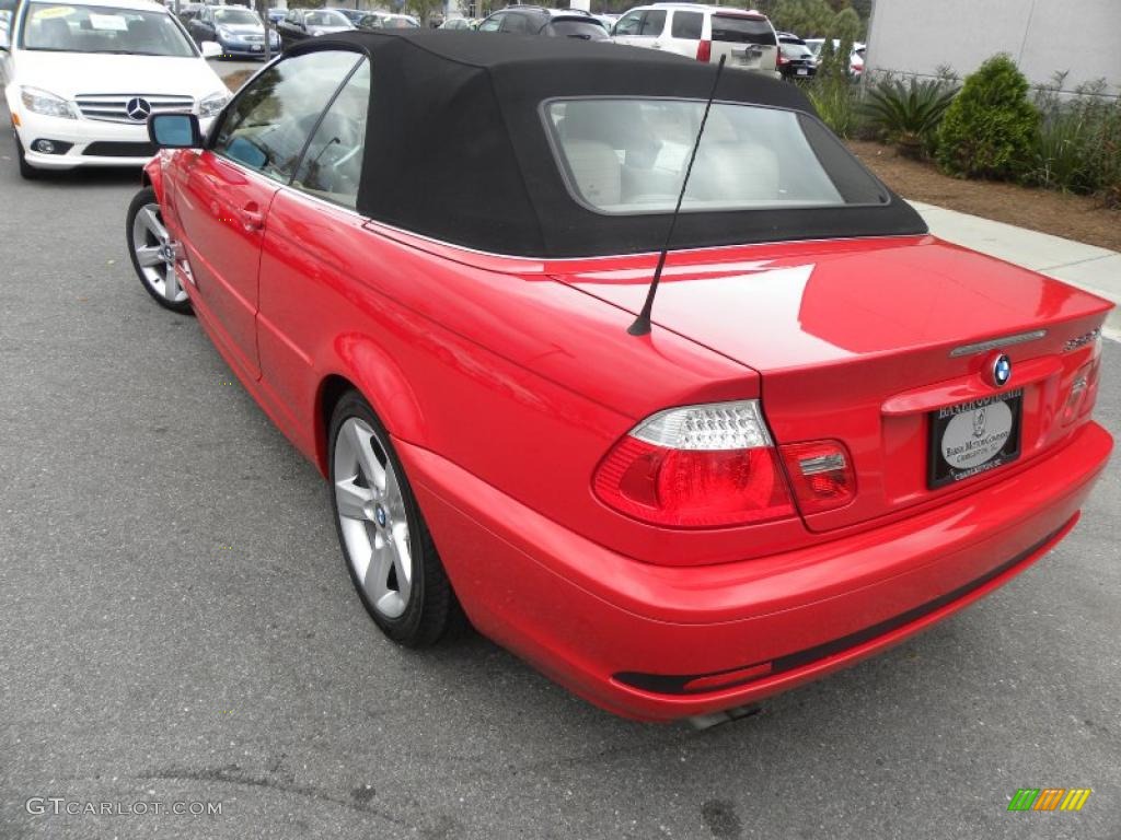 2006 3 Series 325i Convertible - Electric Red / Sand photo #13
