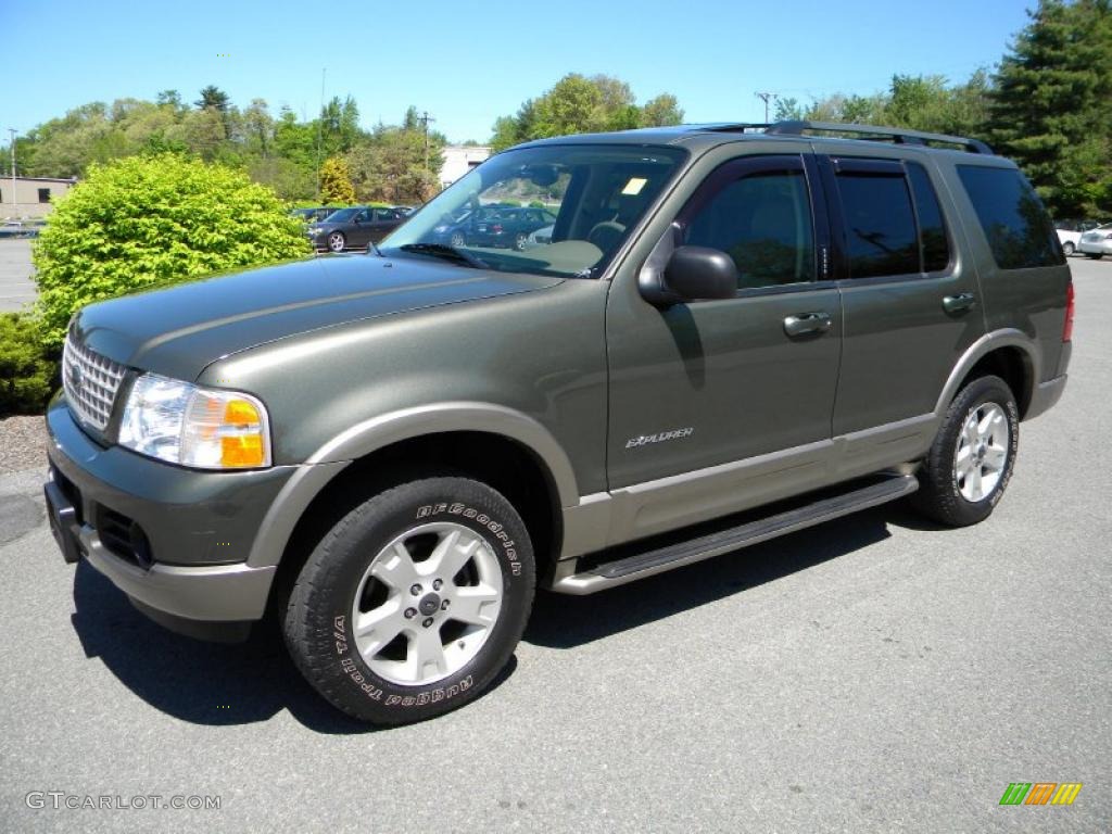 2004 Explorer Eddie Bauer 4x4 - Estate Green Metallic / Medium Parchment photo #7