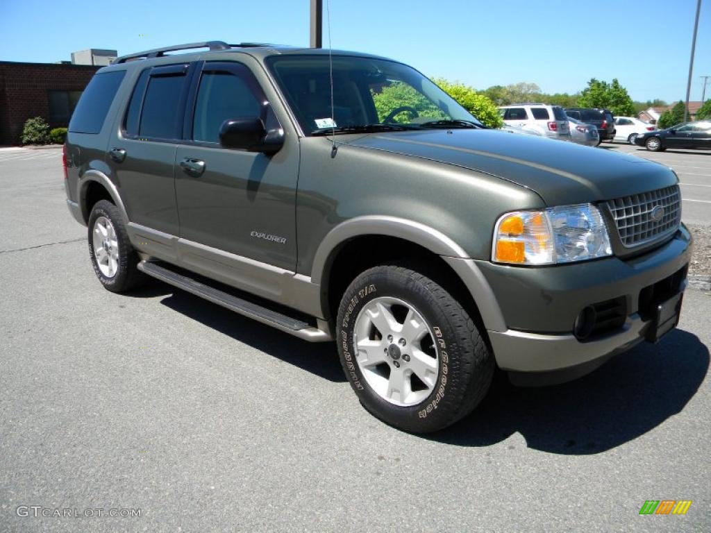 2004 Explorer Eddie Bauer 4x4 - Estate Green Metallic / Medium Parchment photo #8