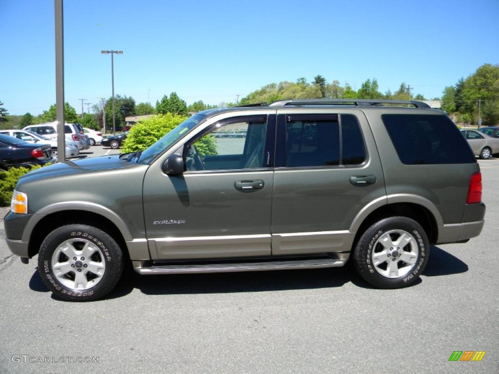 2004 Explorer Eddie Bauer 4x4 - Estate Green Metallic / Medium Parchment photo #18