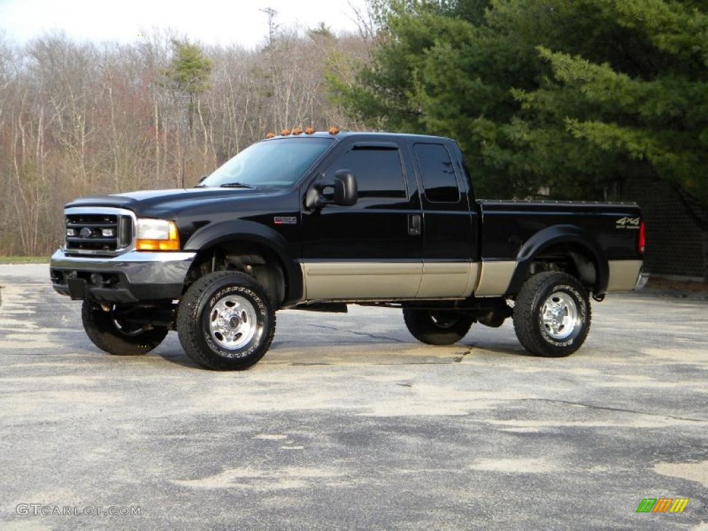 Black 2001 Ford F350 Super Duty Lariat SuperCab 4x4 Exterior Photo #40629678