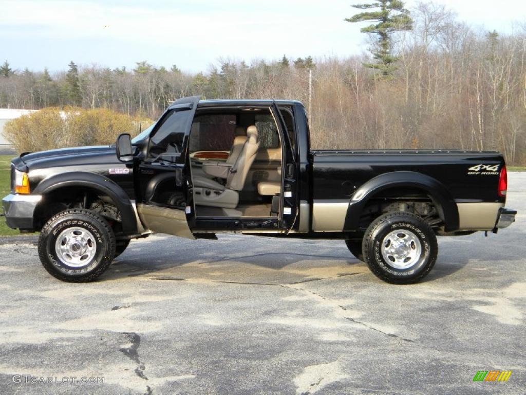 Black 2001 Ford F350 Super Duty Lariat SuperCab 4x4 Exterior Photo #40629870