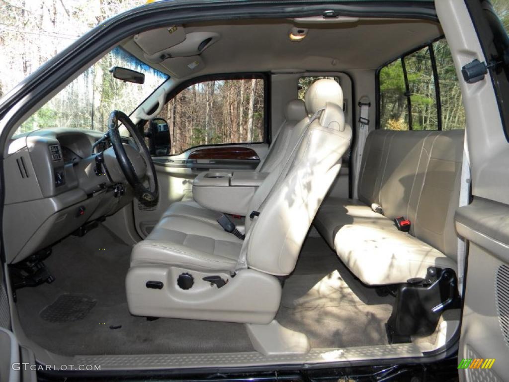 Medium Parchment Interior 2001 Ford F350 Super Duty Lariat SuperCab 4x4 Photo #40629934