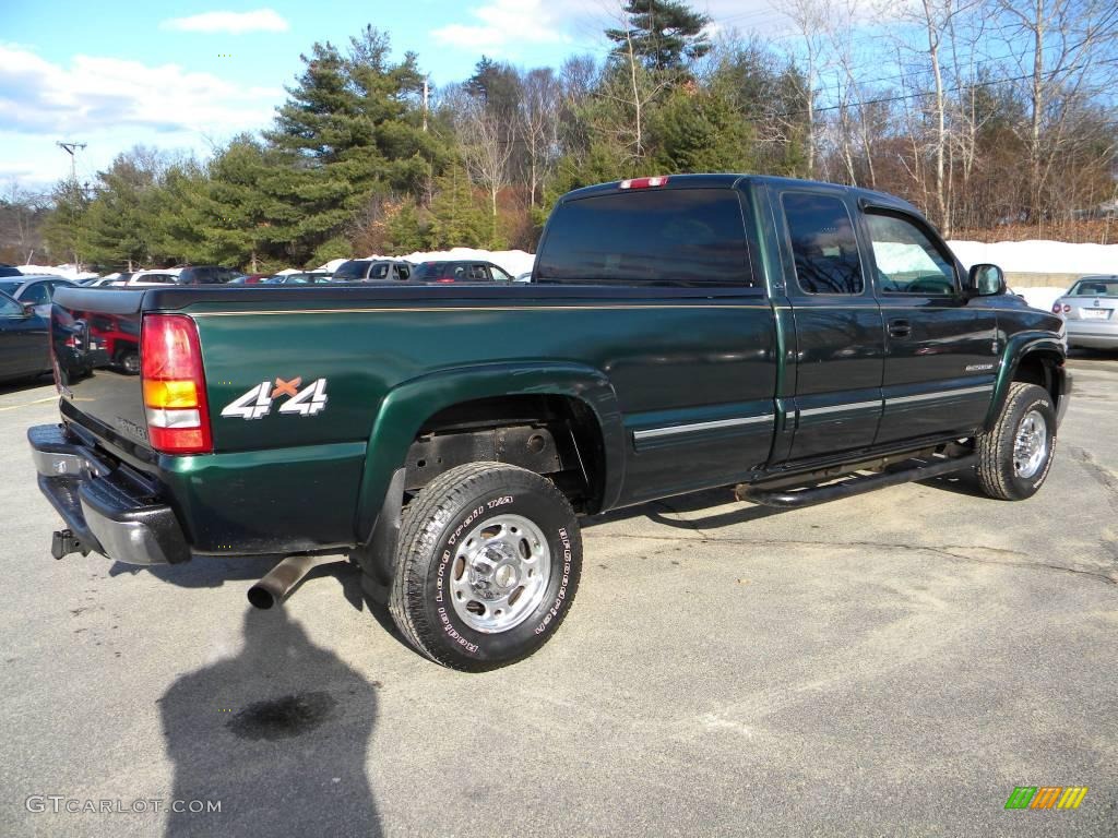 2002 Silverado 2500 LS Extended Cab 4x4 - Forest Green Metallic / Graphite photo #5