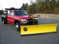 2001 Victory Red Chevrolet Silverado 3500 Extended Cab 4x4 Chassis Plow Truck  photo #1