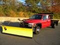 2001 Victory Red Chevrolet Silverado 3500 Extended Cab 4x4 Chassis Plow Truck  photo #2