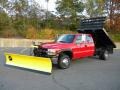 2001 Victory Red Chevrolet Silverado 3500 Extended Cab 4x4 Chassis Plow Truck  photo #4