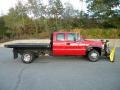 2001 Victory Red Chevrolet Silverado 3500 Extended Cab 4x4 Chassis Plow Truck  photo #5