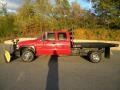 2001 Victory Red Chevrolet Silverado 3500 Extended Cab 4x4 Chassis Plow Truck  photo #6