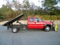 2001 Victory Red Chevrolet Silverado 3500 Extended Cab 4x4 Chassis Plow Truck  photo #7