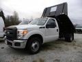 Oxford White 2011 Ford F350 Super Duty XL Regular Cab Chassis Dump Truck