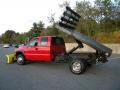 2001 Victory Red Chevrolet Silverado 3500 Extended Cab 4x4 Chassis Plow Truck  photo #12