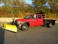 2001 Victory Red Chevrolet Silverado 3500 Extended Cab 4x4 Chassis Plow Truck  photo #14