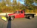 2001 Victory Red Chevrolet Silverado 3500 Extended Cab 4x4 Chassis Plow Truck  photo #22