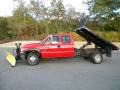 2001 Victory Red Chevrolet Silverado 3500 Extended Cab 4x4 Chassis Plow Truck  photo #24