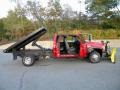 2001 Victory Red Chevrolet Silverado 3500 Extended Cab 4x4 Chassis Plow Truck  photo #25