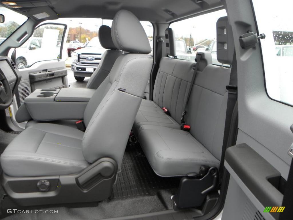 Steel Gray Interior 2011 Ford F250 Super Duty XL SuperCab Chassis Photo #40632470