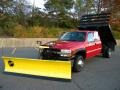 2001 Victory Red Chevrolet Silverado 3500 Extended Cab 4x4 Chassis Plow Truck  photo #27