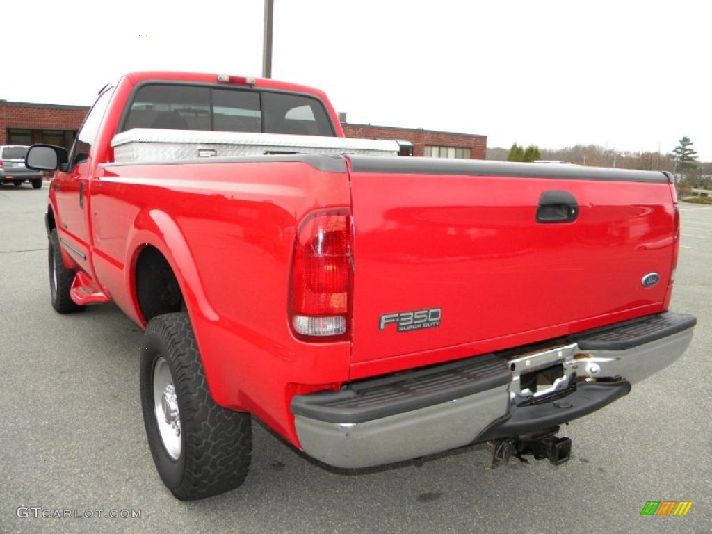 2000 F350 Super Duty XLT Regular Cab 4x4 - Red / Medium Graphite photo #13