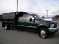 2004 Dark Green Satin Metallic Ford F550 Super Duty XL Crew Cab Chassis Dump Truck  photo #5