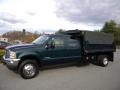 2004 Dark Green Satin Metallic Ford F550 Super Duty XL Crew Cab Chassis Dump Truck  photo #28