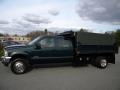 2004 Dark Green Satin Metallic Ford F550 Super Duty XL Crew Cab Chassis Dump Truck  photo #29