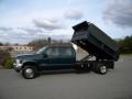 2004 Dark Green Satin Metallic Ford F550 Super Duty XL Crew Cab Chassis Dump Truck  photo #40