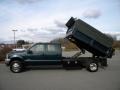 2004 Dark Green Satin Metallic Ford F550 Super Duty XL Crew Cab Chassis Dump Truck  photo #41