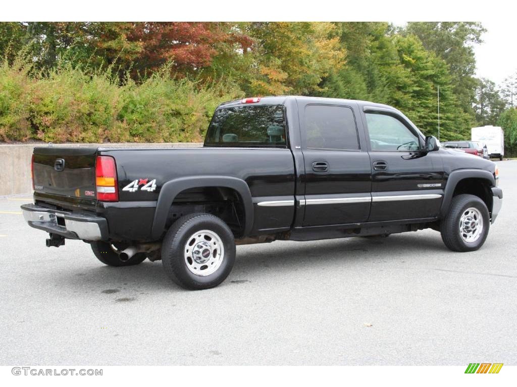 2001 Sierra 2500HD SLE Crew Cab 4x4 - Onyx Black / Graphite photo #6