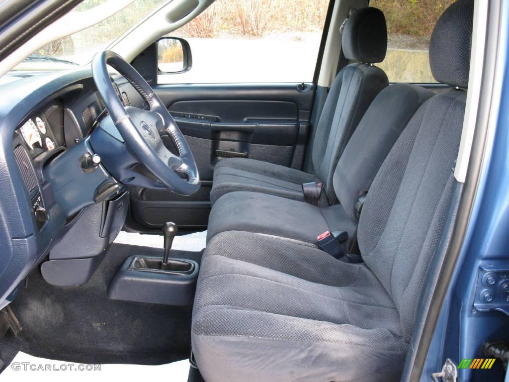 Navy Blue Interior 2002 Dodge Ram 1500 Sport Quad Cab 4x4 Photo #40635454