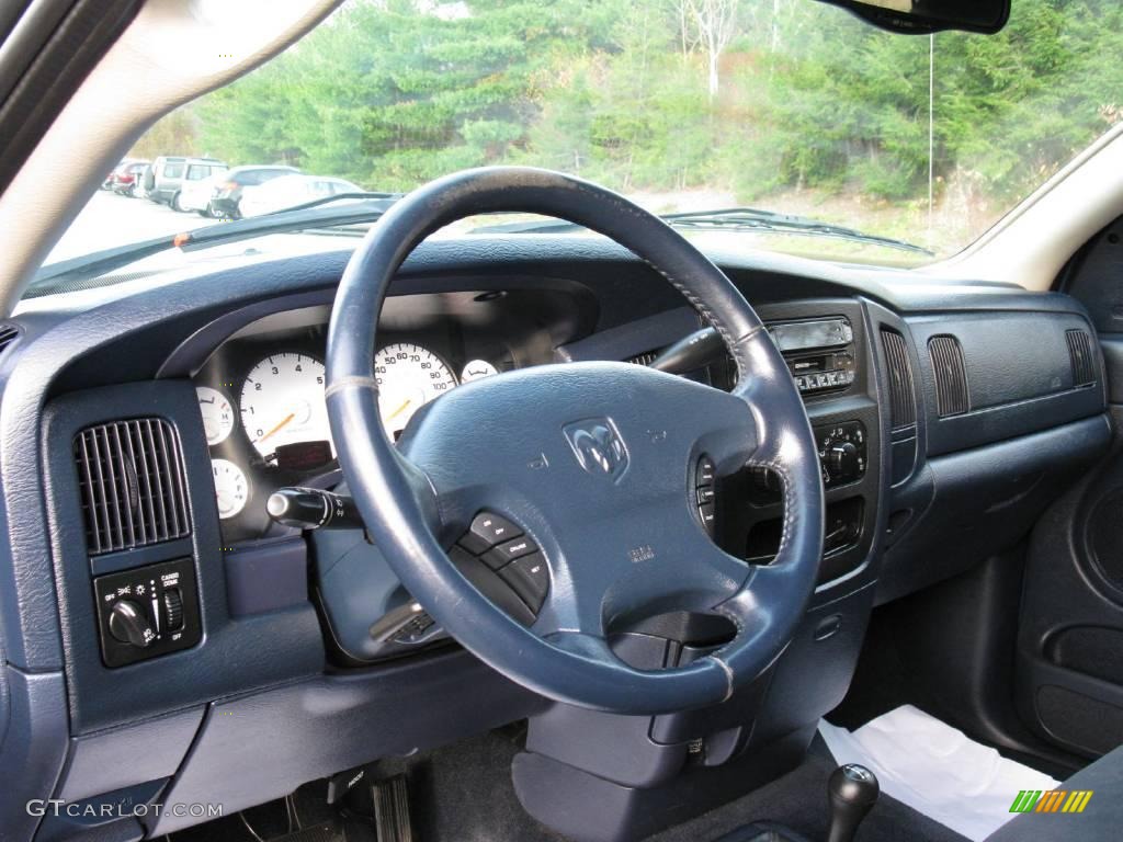 Navy Blue Interior 2002 Dodge Ram 1500 Sport Quad Cab 4x4 Photo #40635470