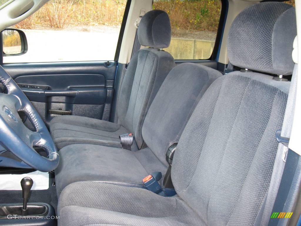 Navy Blue Interior 2002 Dodge Ram 1500 Sport Quad Cab 4x4 Photo #40635486