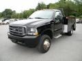 2004 Black Ford F350 Super Duty XL Regular Cab 4x4 Chassis Commercial  photo #1