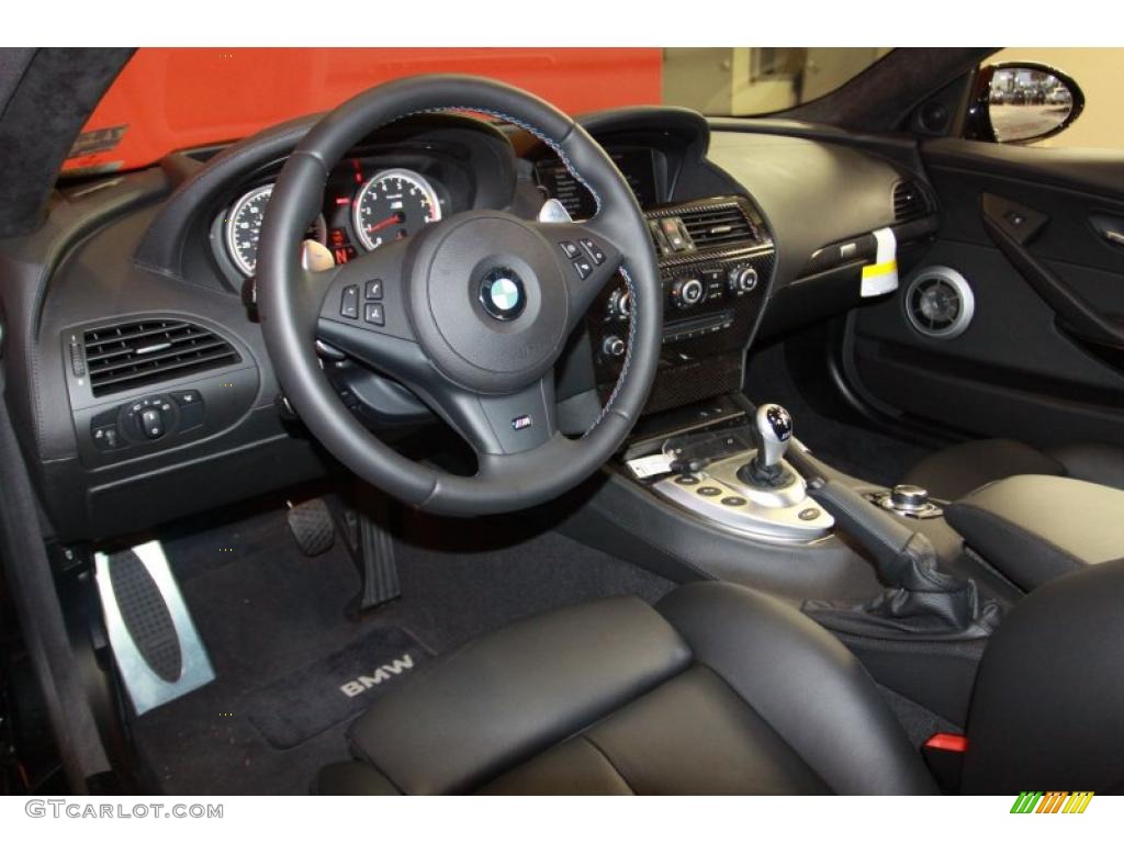 Black Interior 2010 BMW M6 Coupe Photo #40635894