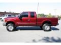 2000 Dark Toreador Red Metallic Ford F350 Super Duty Lariat Extended Cab 4x4  photo #4