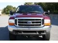 2000 Dark Toreador Red Metallic Ford F350 Super Duty Lariat Extended Cab 4x4  photo #17