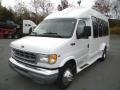 Oxford White 2002 Ford E Series Cutaway E350 Commercial Passenger Van Exterior