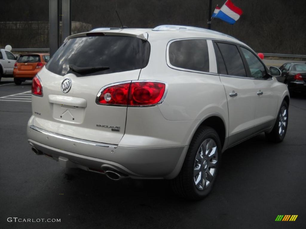 2011 Enclave CXL AWD - White Diamond Tricoat / Cashmere/Cocoa photo #5