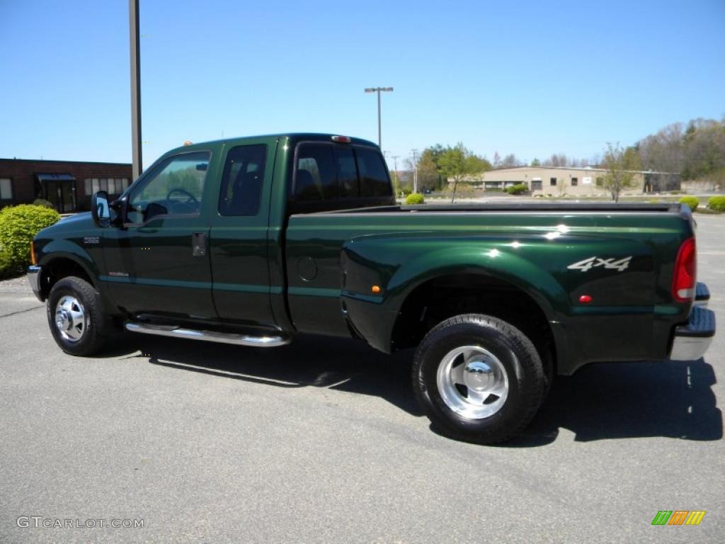 2000 F350 Super Duty XLT Extended Cab 4x4 Dually - Woodland Green Metallic / Medium Parchment photo #5