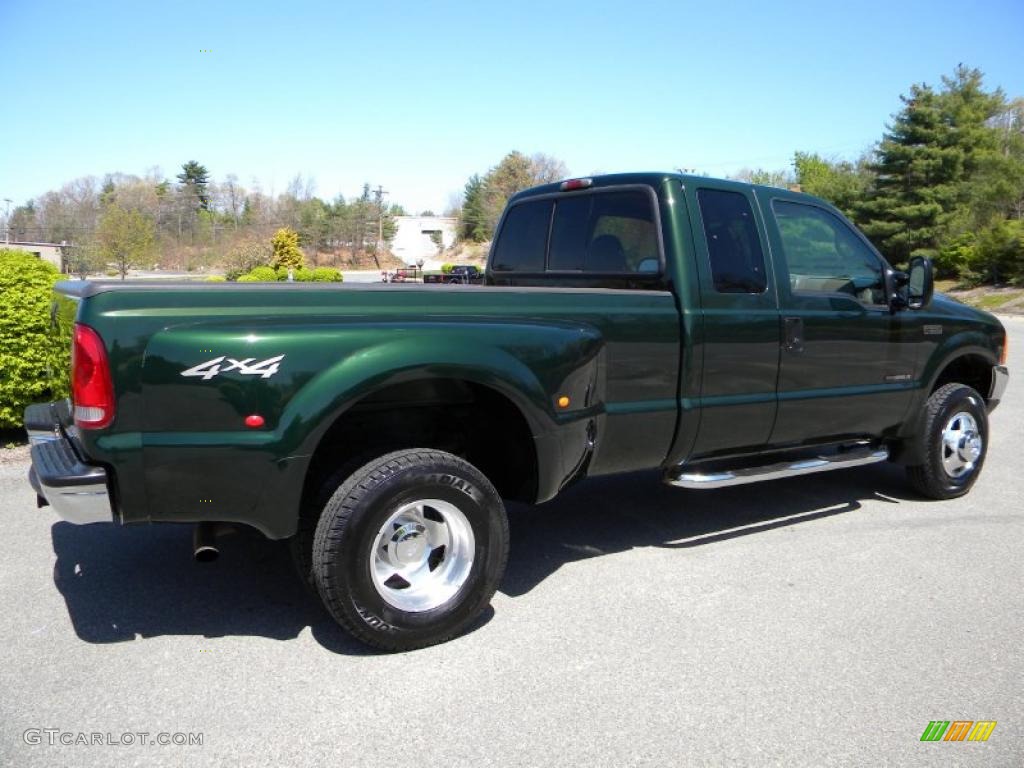 2000 F350 Super Duty XLT Extended Cab 4x4 Dually - Woodland Green Metallic / Medium Parchment photo #6