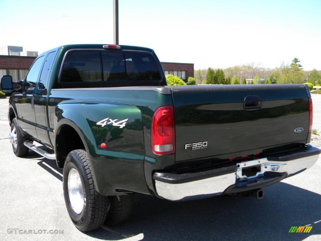 2000 F350 Super Duty XLT Extended Cab 4x4 Dually - Woodland Green Metallic / Medium Parchment photo #9