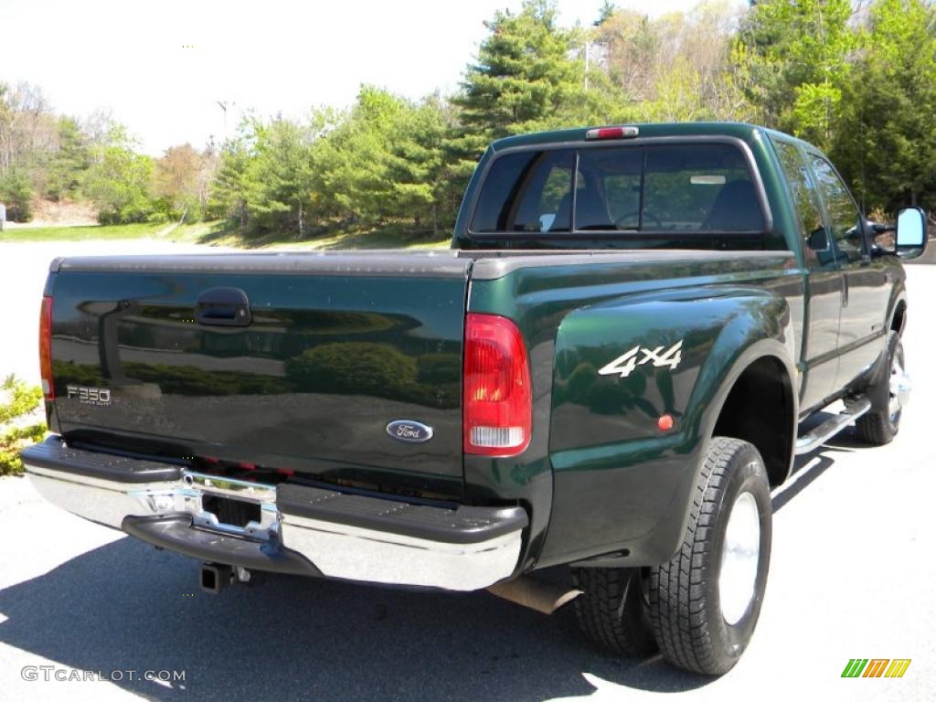 2000 F350 Super Duty XLT Extended Cab 4x4 Dually - Woodland Green Metallic / Medium Parchment photo #10