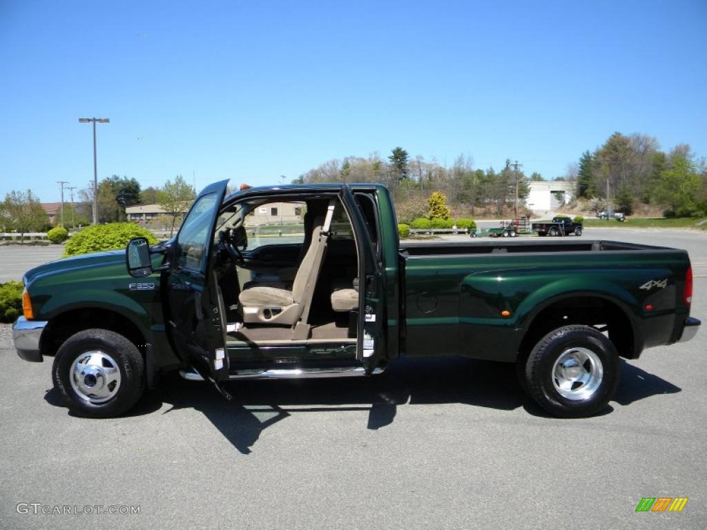 2000 F350 Super Duty XLT Extended Cab 4x4 Dually - Woodland Green Metallic / Medium Parchment photo #11