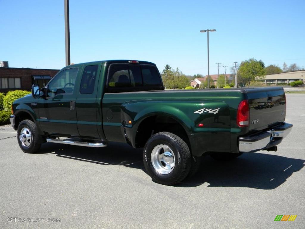 2000 F350 Super Duty XLT Extended Cab 4x4 Dually - Woodland Green Metallic / Medium Parchment photo #13