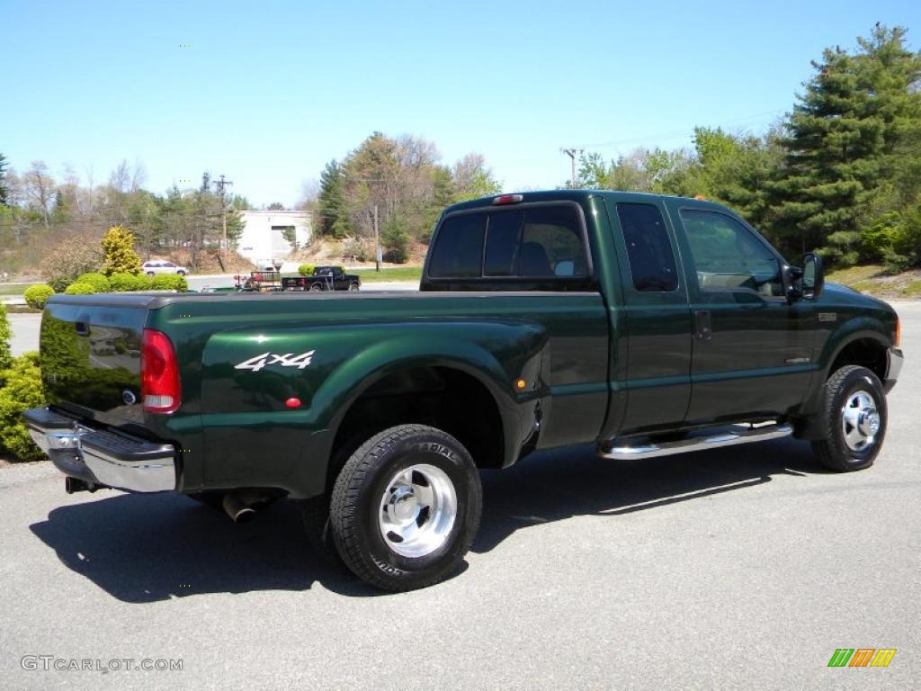 2000 F350 Super Duty XLT Extended Cab 4x4 Dually - Woodland Green Metallic / Medium Parchment photo #14