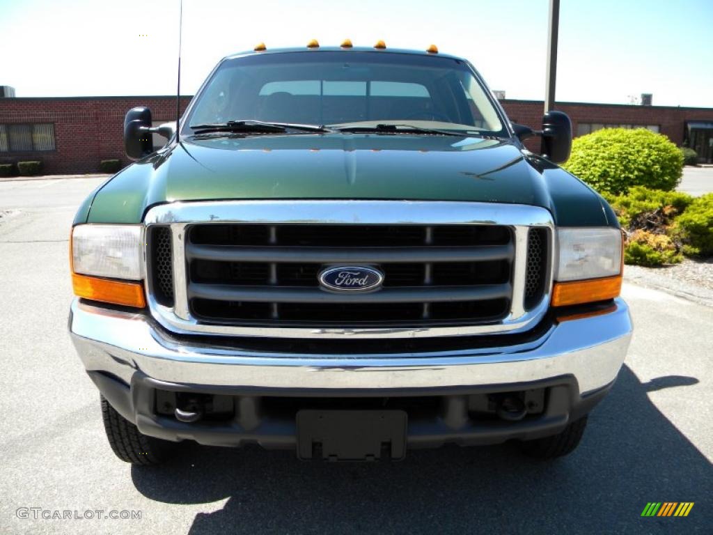 2000 F350 Super Duty XLT Extended Cab 4x4 Dually - Woodland Green Metallic / Medium Parchment photo #18
