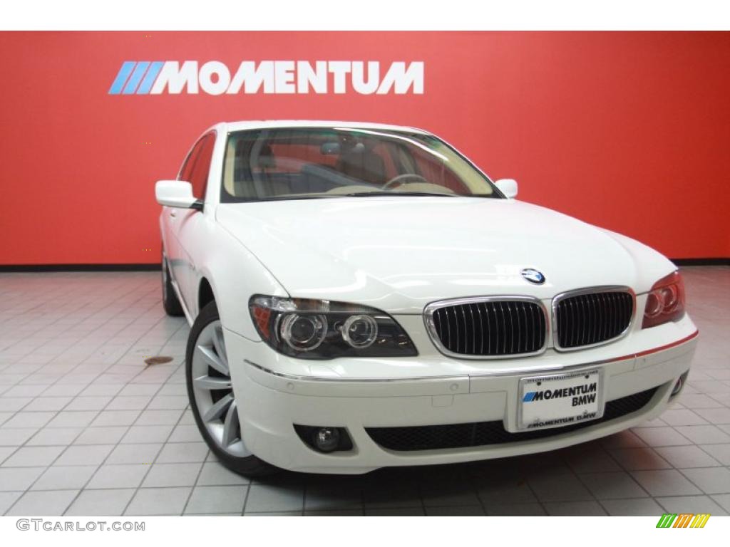 2008 7 Series 750i Sedan - Alpine White / Beige photo #1