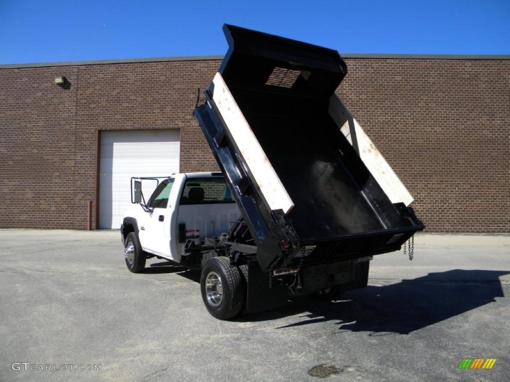 2003 Silverado 3500 Regular Cab 4x4 Chassis Dump Truck - Summit White / Dark Charcoal photo #26